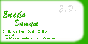 eniko doman business card